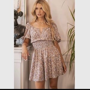 NWT Floral Print Mini Dress